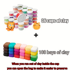 149-Piece Air-Dry Clay Set – Kids DIY Art & Craft Kit