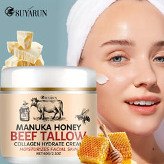 Manuka Honey Tallow Cream – Triple Moisturizing & Firming