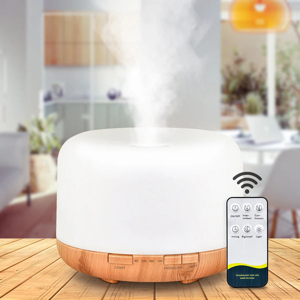 Ultrasonic Essential Oil Diffuser – 300ML/500ML/1000ML with Lights & Remote