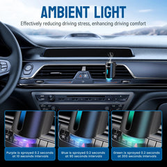 Smart Car Air Freshener Diffuser, Three Adjustable Modes, Intelligent Car Aroma Diffuser with 3pcs Essential Oil