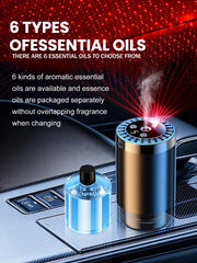 Rechargeable Car Aroma Diffuser with Starry Sky Lights