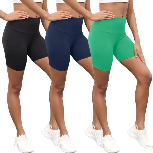 3-Pack Women’s High-Waisted Biker Shorts