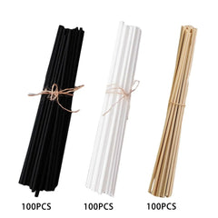 100pcs Reed Diffuser Sticks – 3mm x 8in Fiber Aromatherapy Sticks