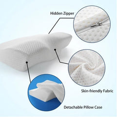 Memory Foam Orthopedic Butterfly Pillow – Cervical Support & Neck Protection