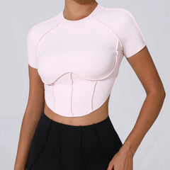 NudeFit Quick-Dry Yoga Top - Seamless Activewear