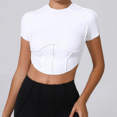 NudeFit Quick-Dry Yoga Top - Seamless Activewear