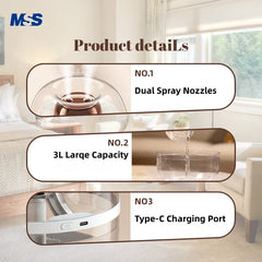 MSS 2-in-1 Air Purifier & Humidifier – Double Nozzle with Night Light