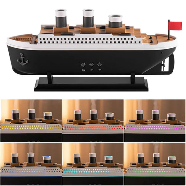 Titanic Ship Diffuser – LED Aromatherapy Humidifier with Auto Shut-Off
