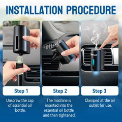 Smart Car Air Freshener Diffuser, Three Adjustable Modes, Intelligent Car Aroma Diffuser with 3pcs Essential Oil