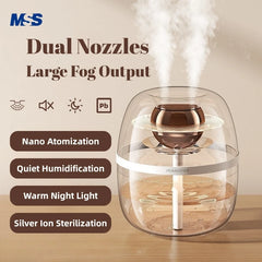 MSS 2-in-1 Air Purifier & Humidifier – Double Nozzle with Night Light