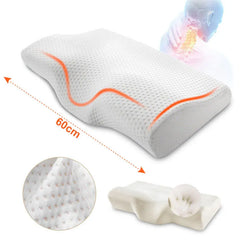 Memory Foam Orthopedic Butterfly Pillow – Cervical Support & Neck Protection
