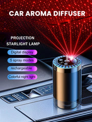 Rechargeable Car Aroma Diffuser with Starry Sky Lights