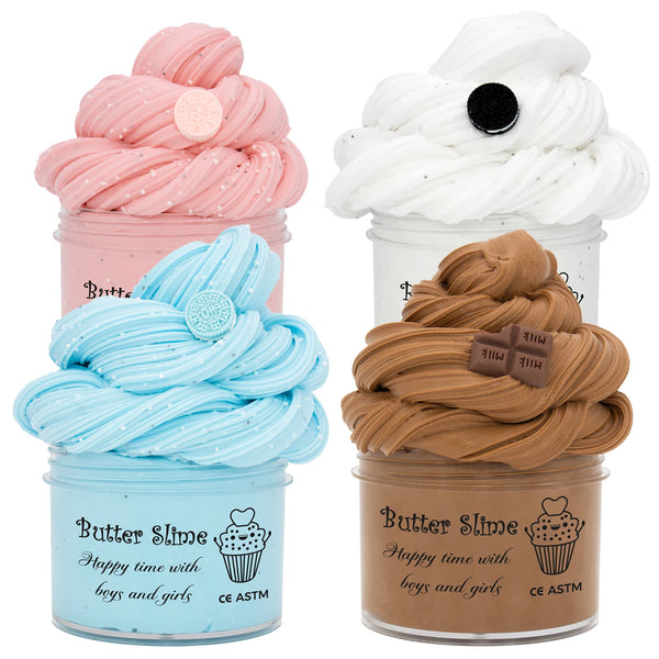 70ml Chocolate Cookies Butter Slime Kit – Soft, Fluffy & Scented DIY Putty