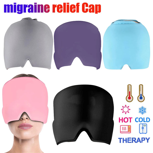 Migraine Relief Ice Cap – Gel Cold Compress Head & Eye Therapy
