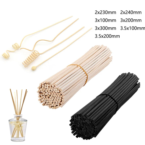 Reed Diffuser Replacement Sticks – 2–3.5mm Rattan Aromatherapy Refill