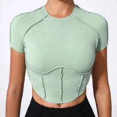 NudeFit Quick-Dry Yoga Top - Seamless Activewear