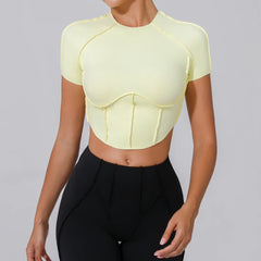 NudeFit Quick-Dry Yoga Top - Seamless Activewear