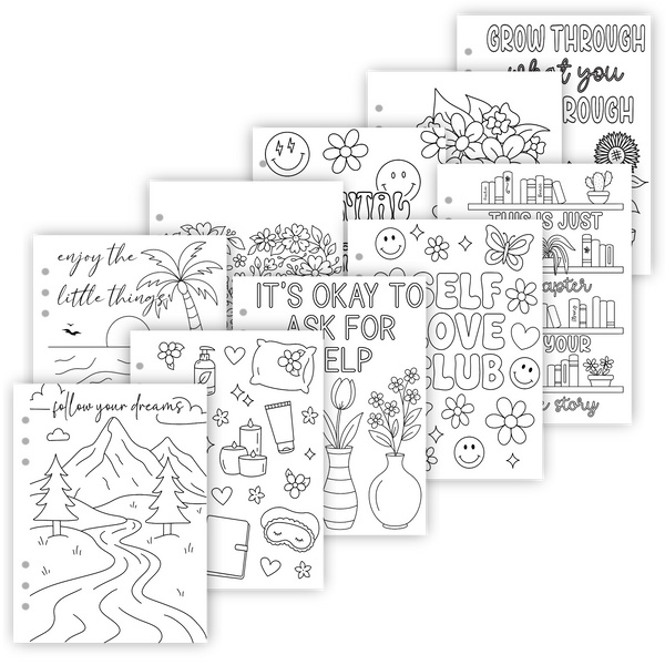 Mental Health Themed Coloring Pages