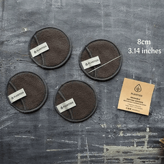 Bamboo Charcoal Cotton Rounds with Wash Bag | Reusable Makeup Pads