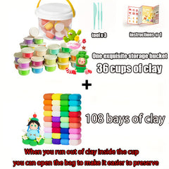 149-Piece Air-Dry Clay Set – Kids DIY Art & Craft Kit