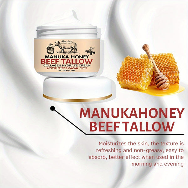 Manuka Honey Tallow Cream – Triple Moisturizing & Firming