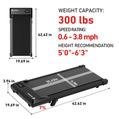 DeerRun Q2 Urban Smart Walking Pad with Incline Treadmill Remote Control