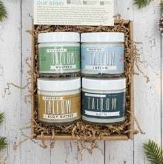 Unscented Tallow Skincare 4-Piece Set
