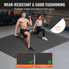Large Non-Slip Exercise Mat 7x5 ft